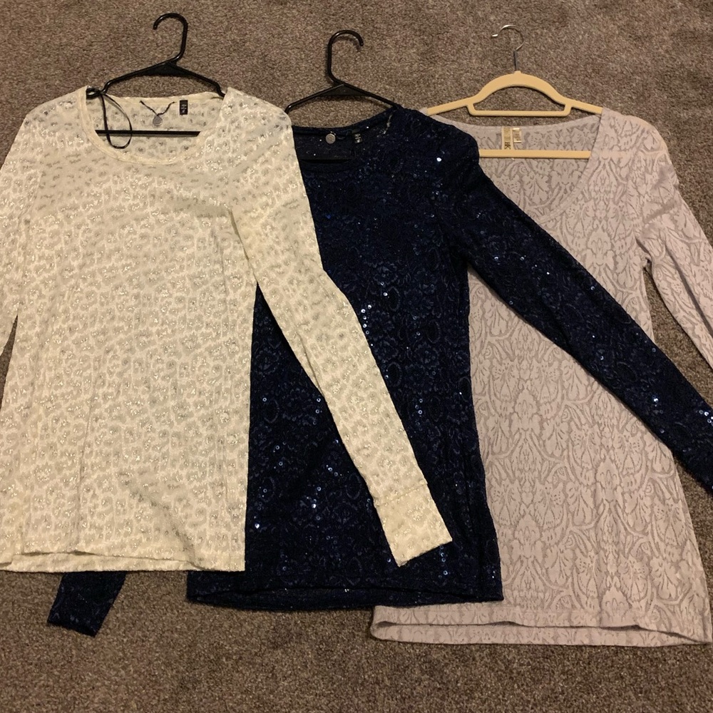 Set of 3 Buckle (BKE) Boutique Longsleeve Shirts L